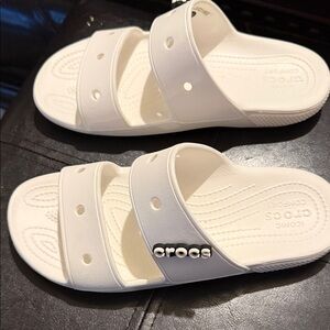 CROCS Classic White Slide Sandals Unisex